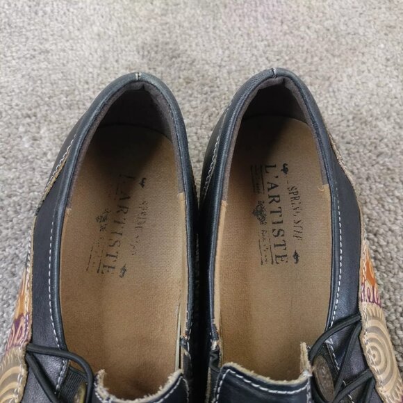 Spring Step Black and Brown Artistic Mules - Picture 8 of 11